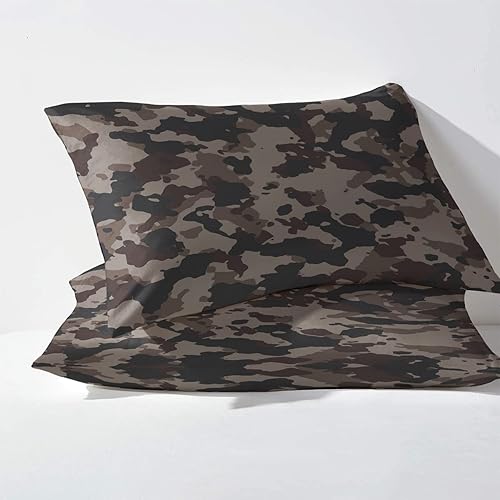 Miniatura 3 de NOGAWA Sábanas de camuflaje tamaño Queen, sábanas de caza militar de camuflaje, juego de sábanas y fundas de almohada de 4 piezas, sábana bajera