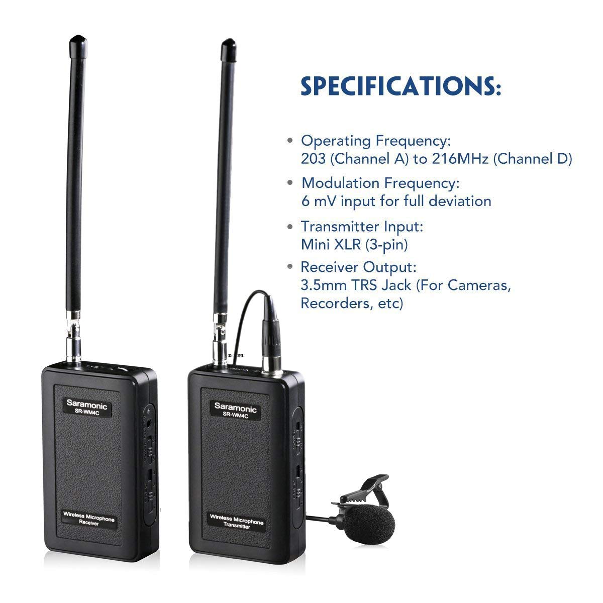 Amazon.com: Saramonic Dual Wireless VHF Lavalier Microphone Bundle