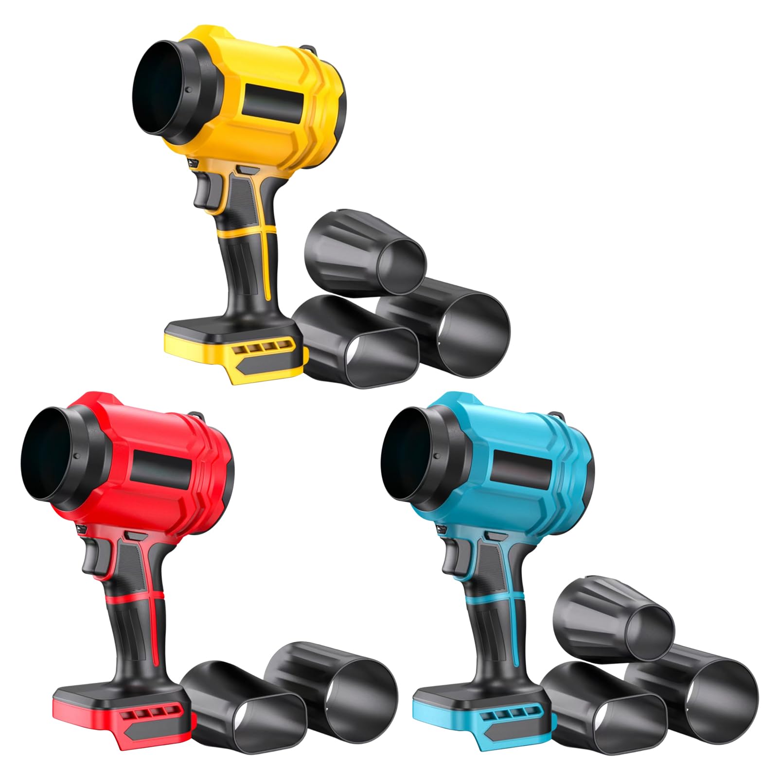 Set Soffiatori a Batteria Con 2 Ugelli Motore Brushless Da 40.000 Giri/min Strumento Portatile Ergonomico a Batteria Da 21 V Strumento Professionale Per La Pulizia Del Cortile