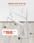 VEVOR Rolling TV Stand, Mobile TV Cart for 35-100 Inch LED/LCD/OLED Flat/Curved TVs, Portable Monitor Stand with Wheels Hold up to 198 lbs for Living Room, Bedroom, Office, Outdoor, Max VESA 800x600mm