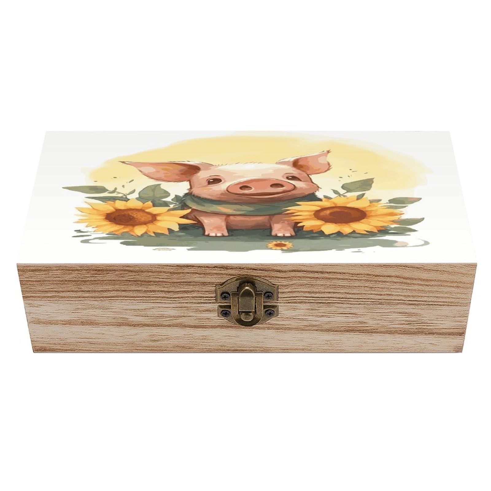 Adfgyerh Style Smiling (28) Bins Solid Wood，Jewelry Box Retro And Exquisite，Storage Box Used For Storing Photos, Souvenirs, Letters, Gifts, And Jewelry.