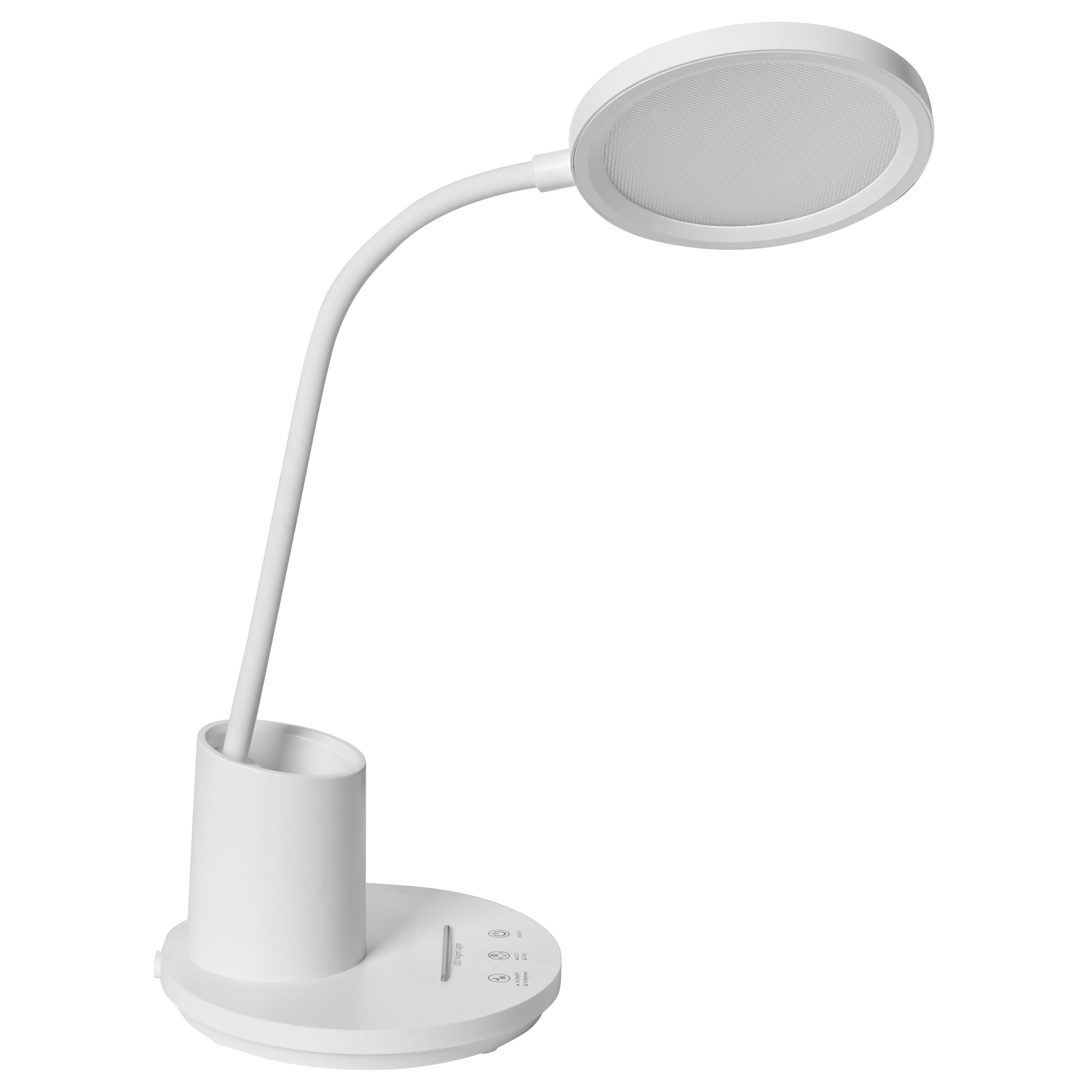 Beliani Schreibtischlampe LED weiß verstellbar dimmbar modern für Homeoffice Vela