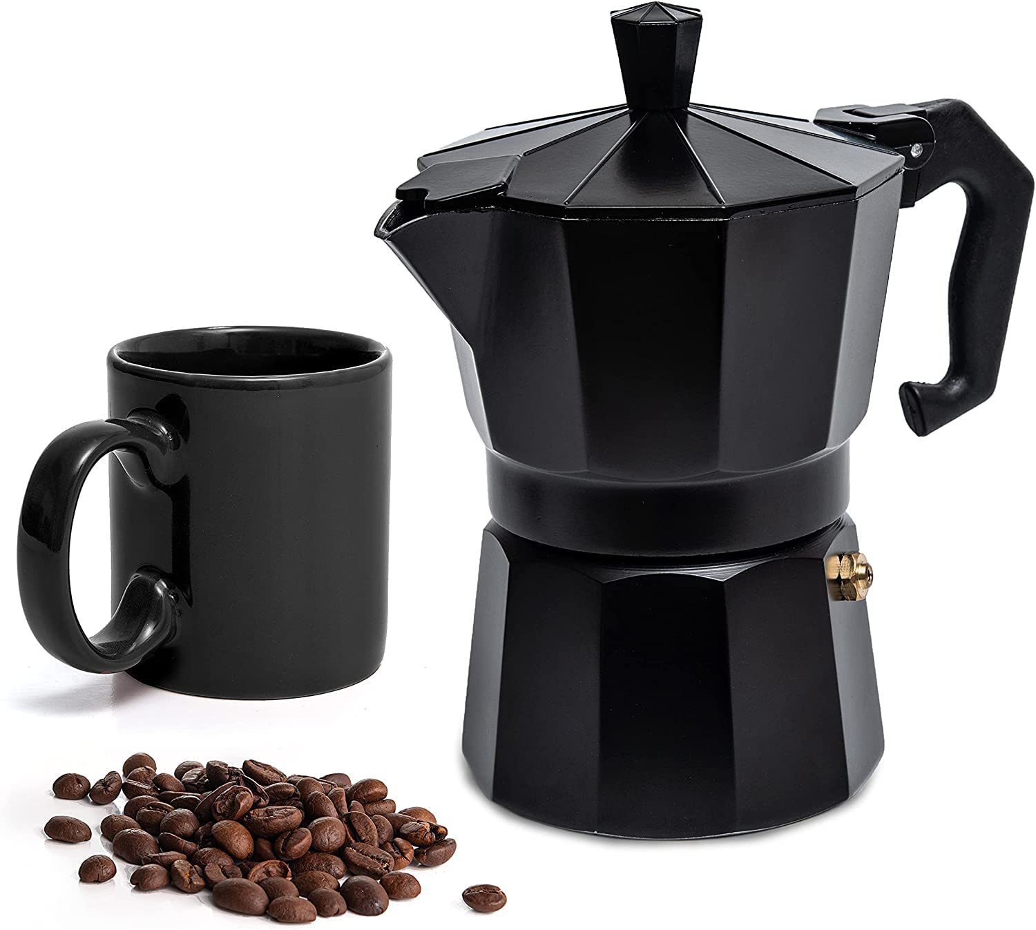 URVINOUS Aluminum Moka Stove Coffee Maker, Moka Pot Coffee Maker