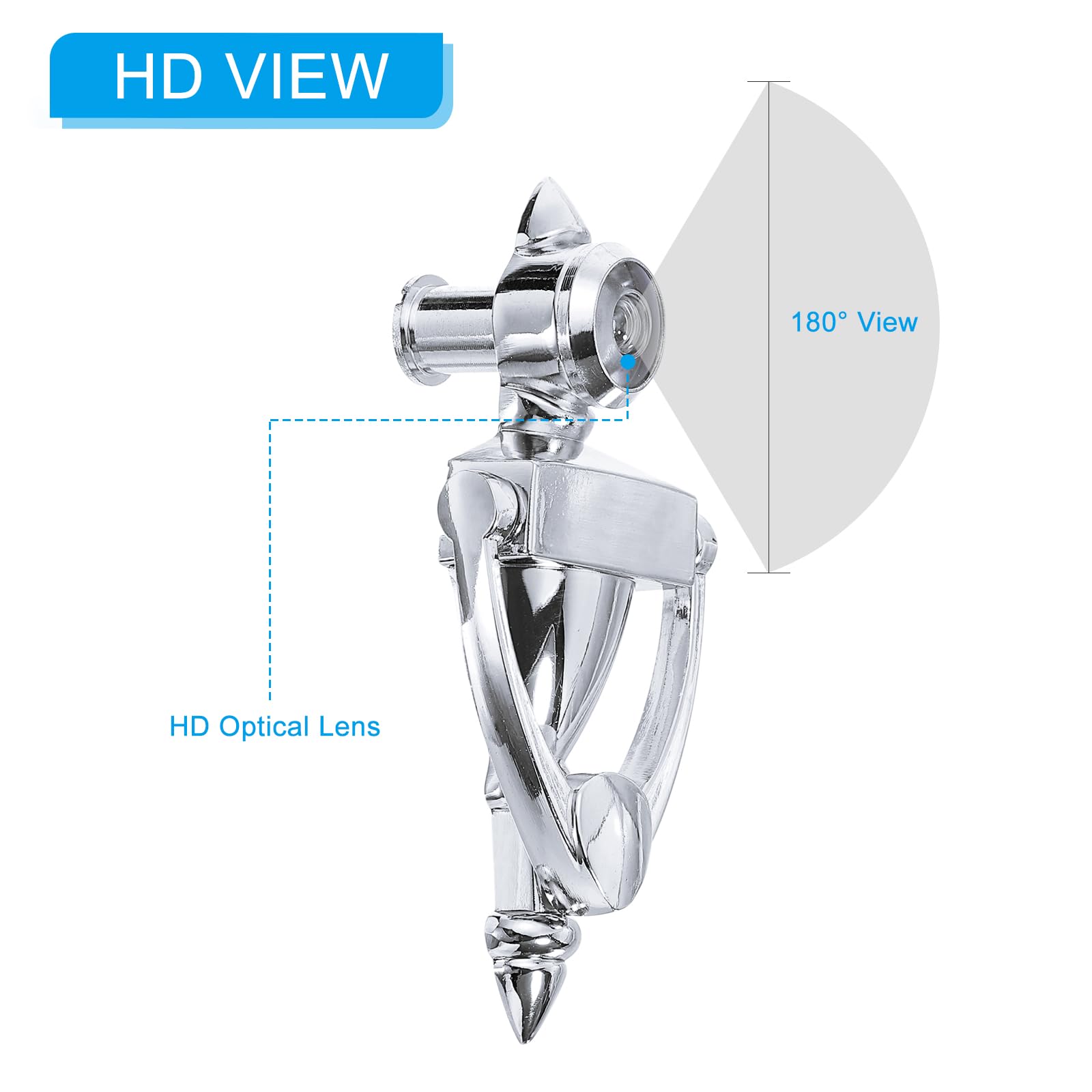 PATIKIL 9/16" Door Knocker with Viewer - Image 4