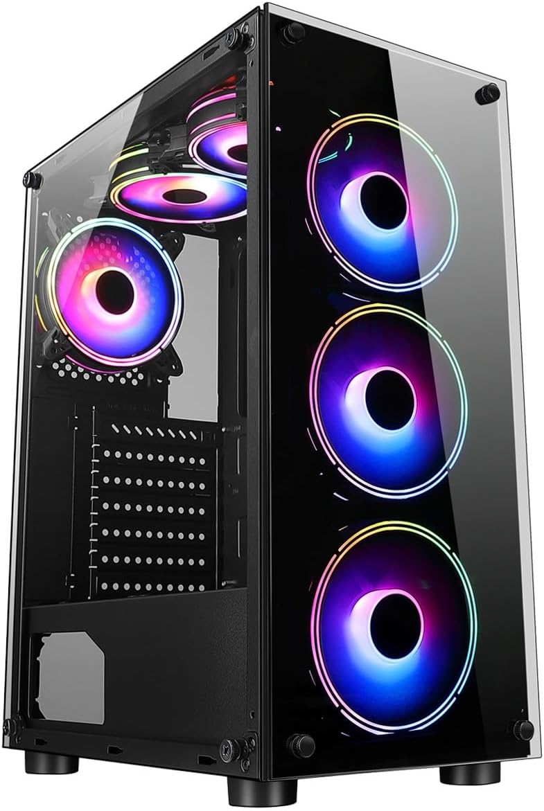 ASC TECHNOLOGY Legend Gaming PC – Intel Core i5-10400F, Nvidia 12GB RTX 3060, 32GB Memory, 512GB SSD / 1TB HDD, 500W 80+ PSU, Wi-Fi, Windows 11, Mirage Black RGB Case