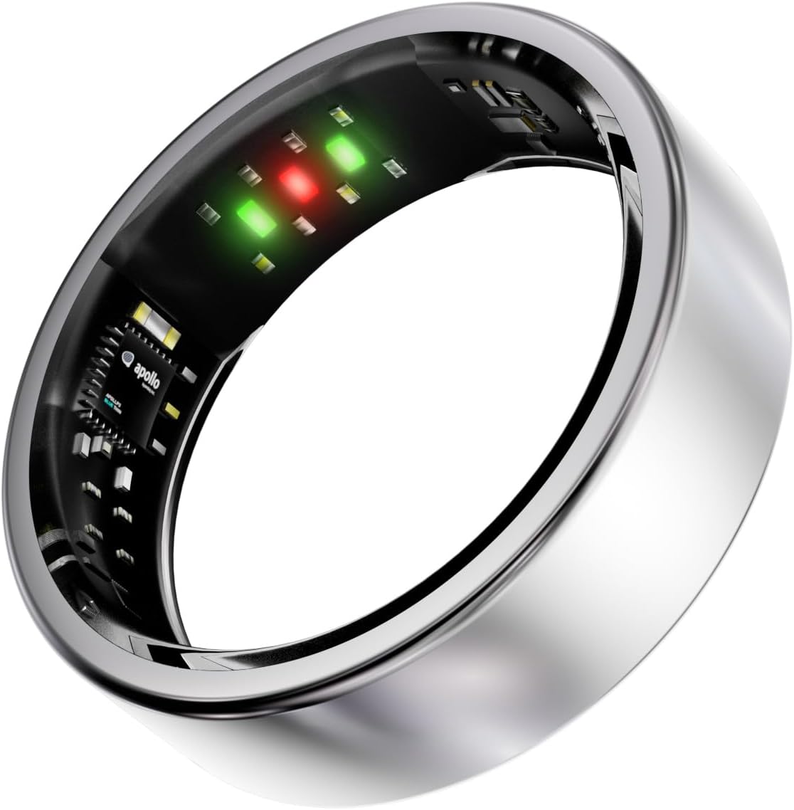 POBOVi Smart Ring - Sleep/Stress/Heart Rate Tracker - Includes Sizing Kit to Check Size Before Purchase - Up to 5-7 Days Battery Life - Wireless Charging Case Compatible - No App Subscription Required