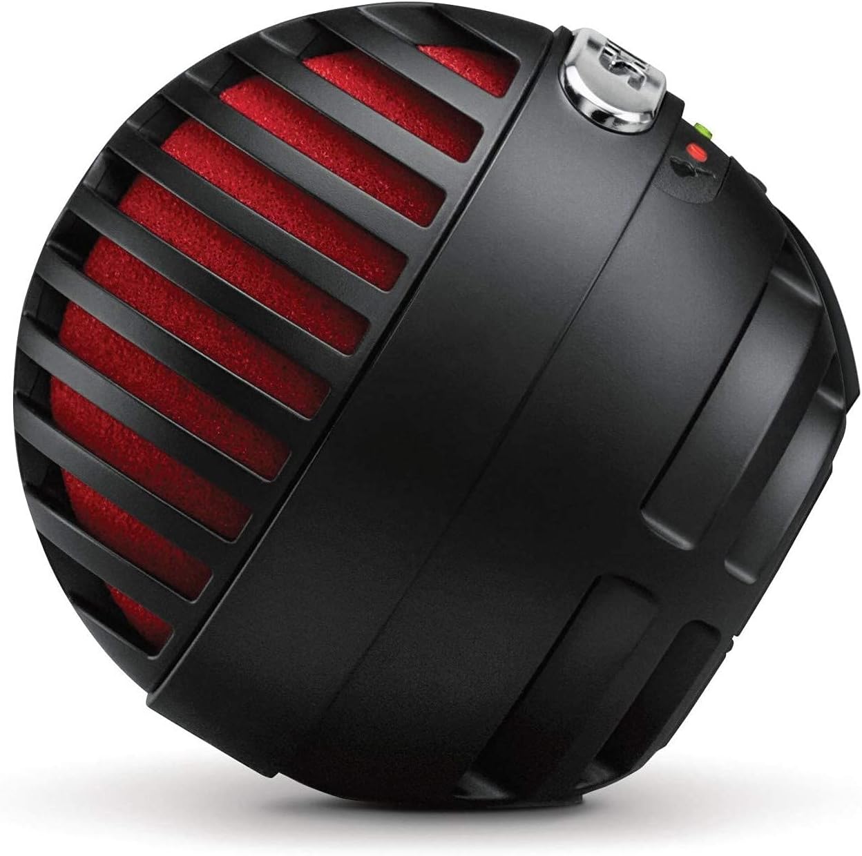 Shure MV5 Digital Condenser Microphone with USB and Lightning Cables - Black with Red Foam