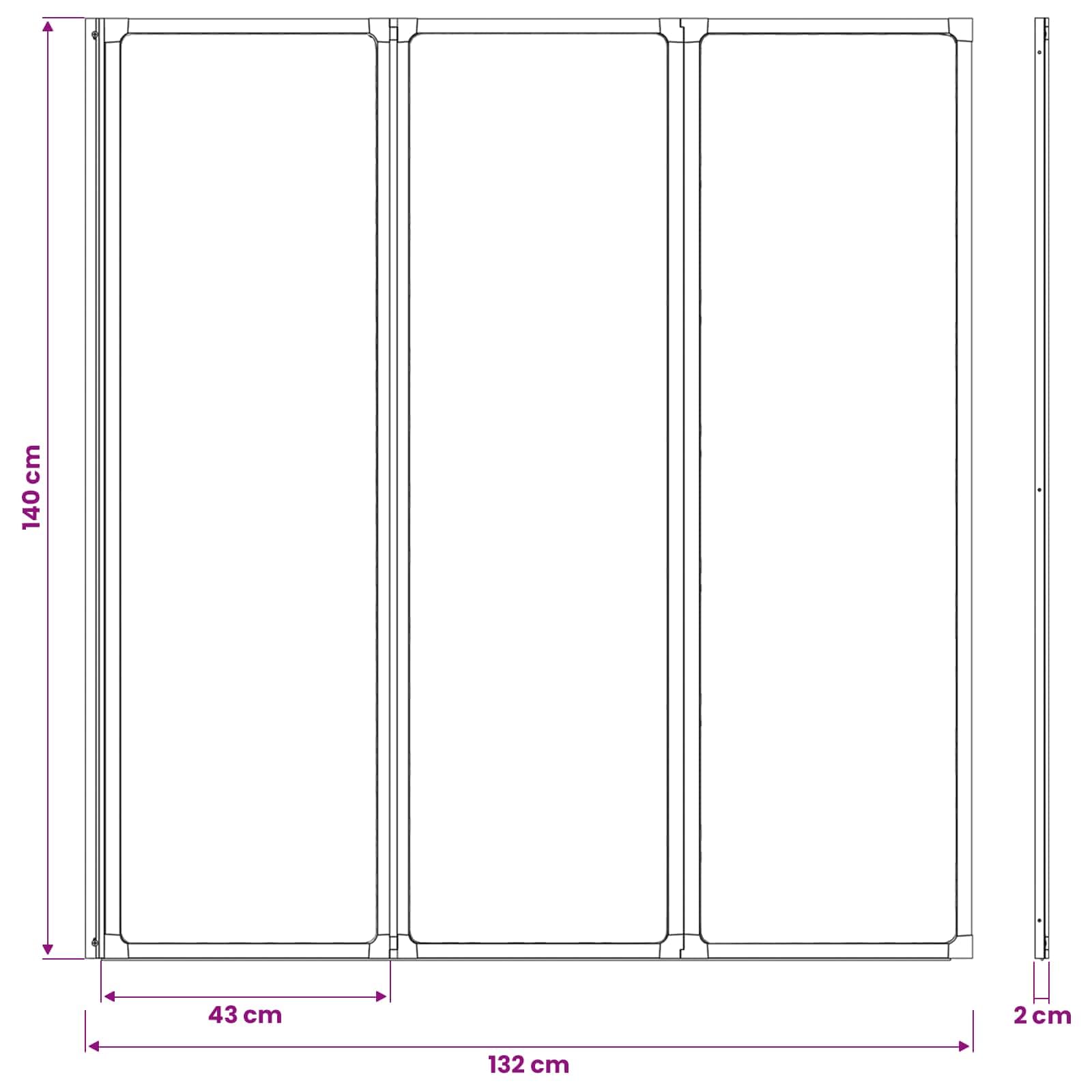 vidaXL Paroi de douche Noir 132 x 2 x 140 cm Aluminium et PP, Paravent de douche, moderne et rectangulaire, pliable, gain de place, panneau flexible pour votre salle de bain