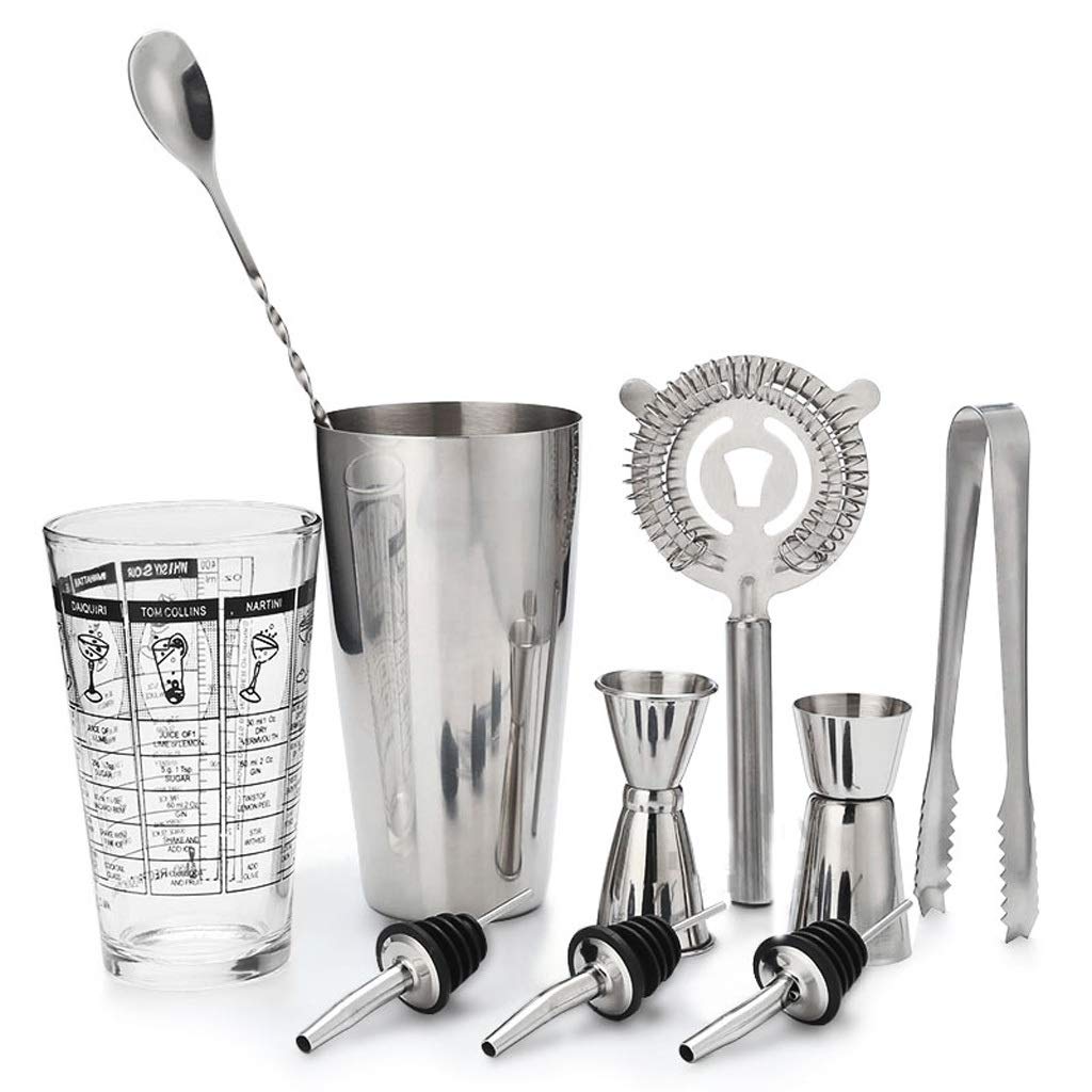Coctelero shaker de acero inoxidable con accesorios profesionales para bar en casa
