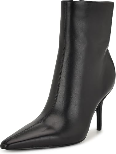Nine West Women's Ohmy Bootie, Black Leather 002, 7.5