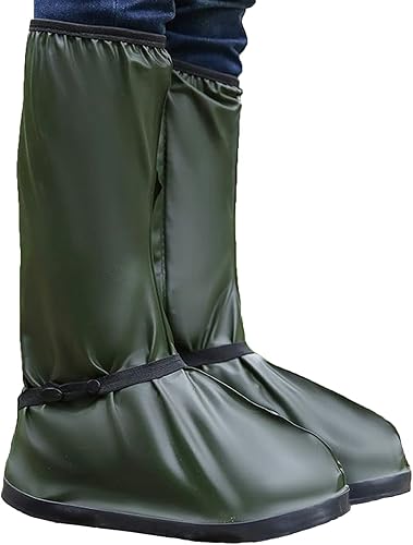 Fundas impermeables para zapatos, reutilizables y plegables, con cremallera, antideslizantes, reflectores, equipo de lluvia para hombres y mujeres,