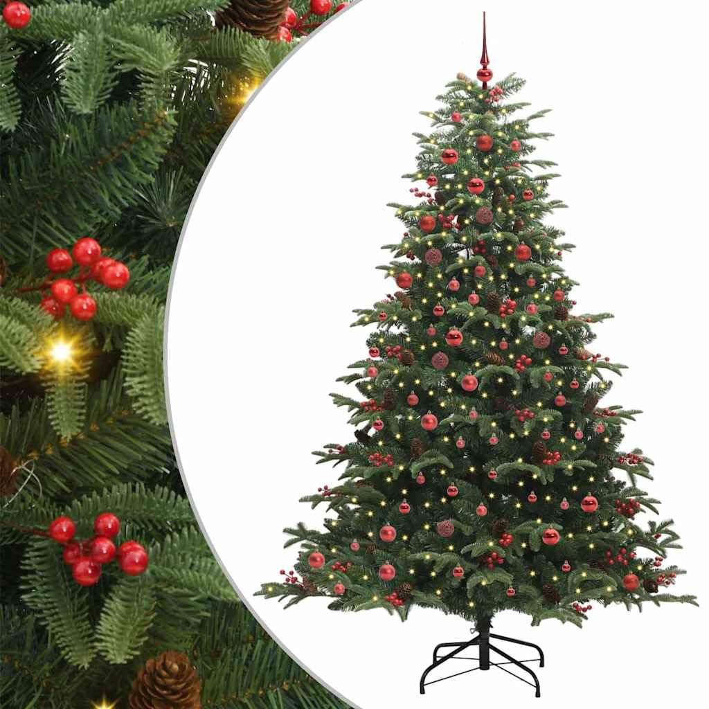 Vidaxl Green Artificial Christmas Tree With Led Strip Lights 210 Cm