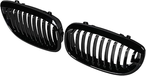 Miniatura 5 de AMOPA CORP - Rejilla de riñón deportiva frontal negra brillante compatible con 2003-2006 E46 Serie 3 Coupé convertible de 2 puertas FaceLift LCI
