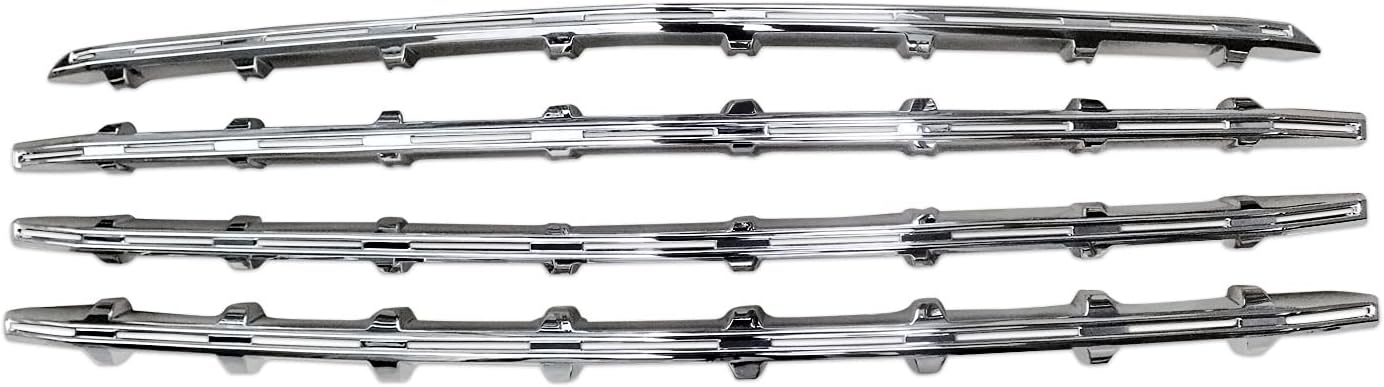 NINTE Grille Overlay Fits for Chevy Silverado 1500 LT RST Models 2019 2020 2021 2022 ABS Chrome Snap On Trim Billet Grille Covers Inserts 4pcs