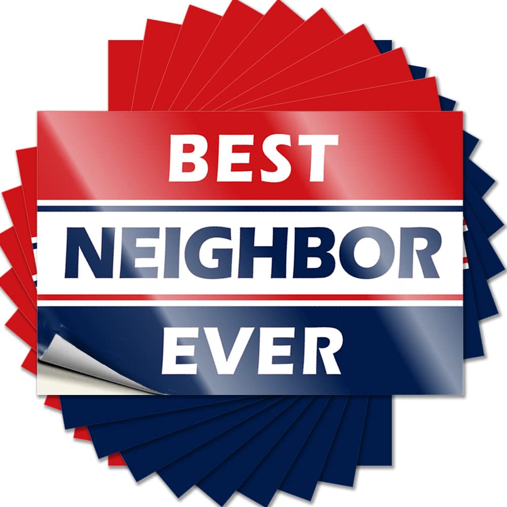 Best Neighbor Ever Man Cave Accessories Silicone DIY | Crazy Stickers Tumbler Removable Vinyl Sticker Decal(8X12CM)