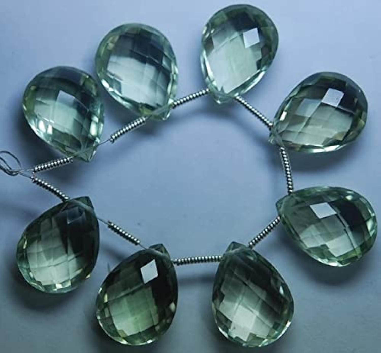 Améthyste verte briolette LKBEADS idéale pour créer vos boucles d'oreilles d'été