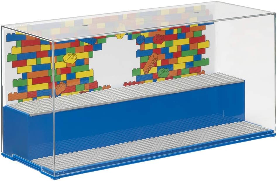 Room Copenhagen LEGO Play and Display Case, 2-Tier Toy Storage Container LEGO, Iconic Blue