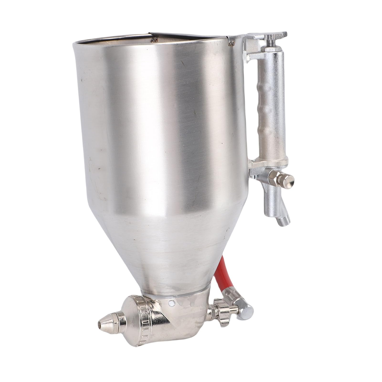Topiky Pulvérisateur de Mortier de Ciment, Pistolet de Pulvérisation Pneumatique à Trémie d'air, 3,5 L, 6 Buses pour Peinture Murale Extérieure, Revêtement de Texture, Stuc, Entrée 1/4", Largeur de