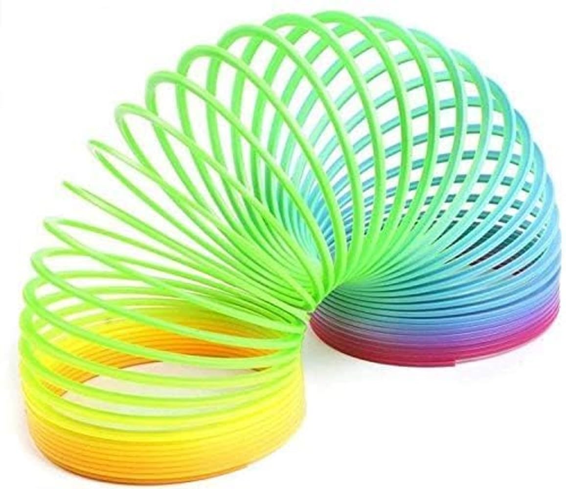 Tzoo Technology and You Rainbow Bouncy Magic Spring Toy | Sensory Toys for Kids & Adults | Stretchy Expandable Fidget Toy | Birthday Return Gifts | Party Favors - Multicolor (Pack of 1)