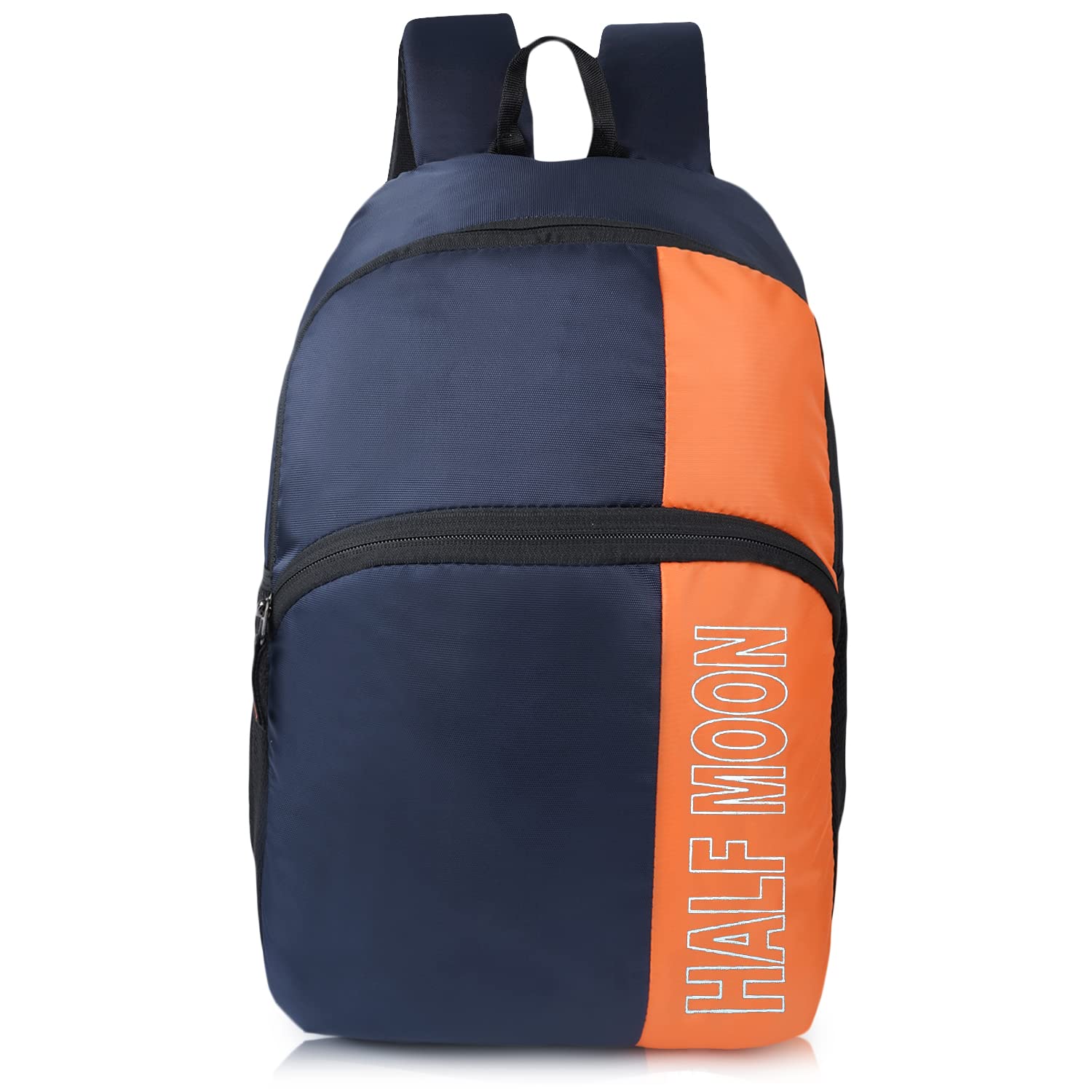 Half Moon Spirit 21 Ltrs Water Resistant Backpack - Blue (Navy and Orange) (B0BXJH8KTT) Amazon Price History, Amazon Price Tracker