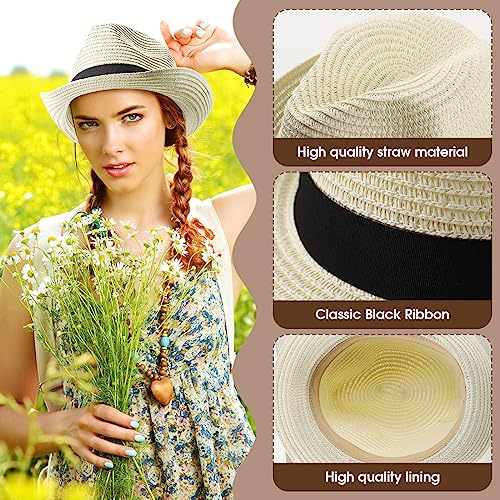 24 Sombreros de Paja para Mujer y Hombre Packable miniatura 6