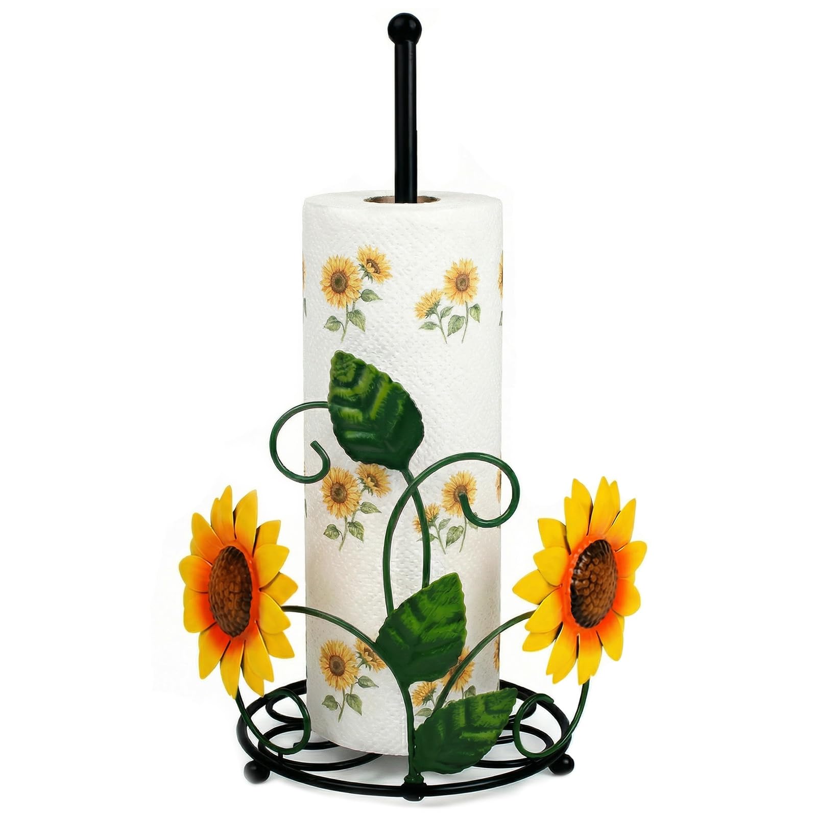 Sunflower Paper Towel Holder, Sunflower Kitchen Decor and Accessories, Country Paper Towel Holder Cute Yellow Kitchen Decor Sets Countertop, Farmhouse Stuff Home Vintage Rustic Unique Counter Gift