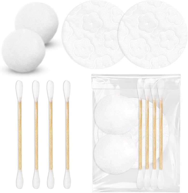 twoworld Kit de hastes de algodão para viagem com 100 unidades, embaladas individualmente