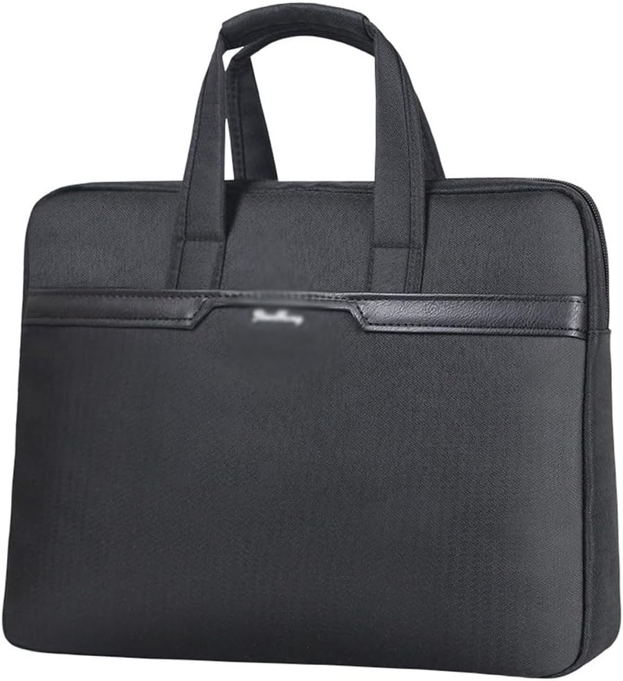 Briefcase, handbag, business and leisure computer bag, large capacity waterproof and thickened canvas file bag