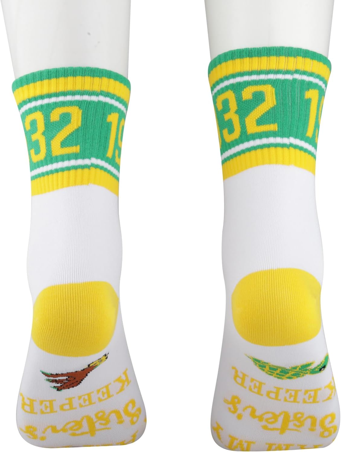 CENWA 1 Pair Green And Yellow Socks Black Nurse Sorority Gift I Am My Sister’s Keeper Socks Gift for Women - Image 7