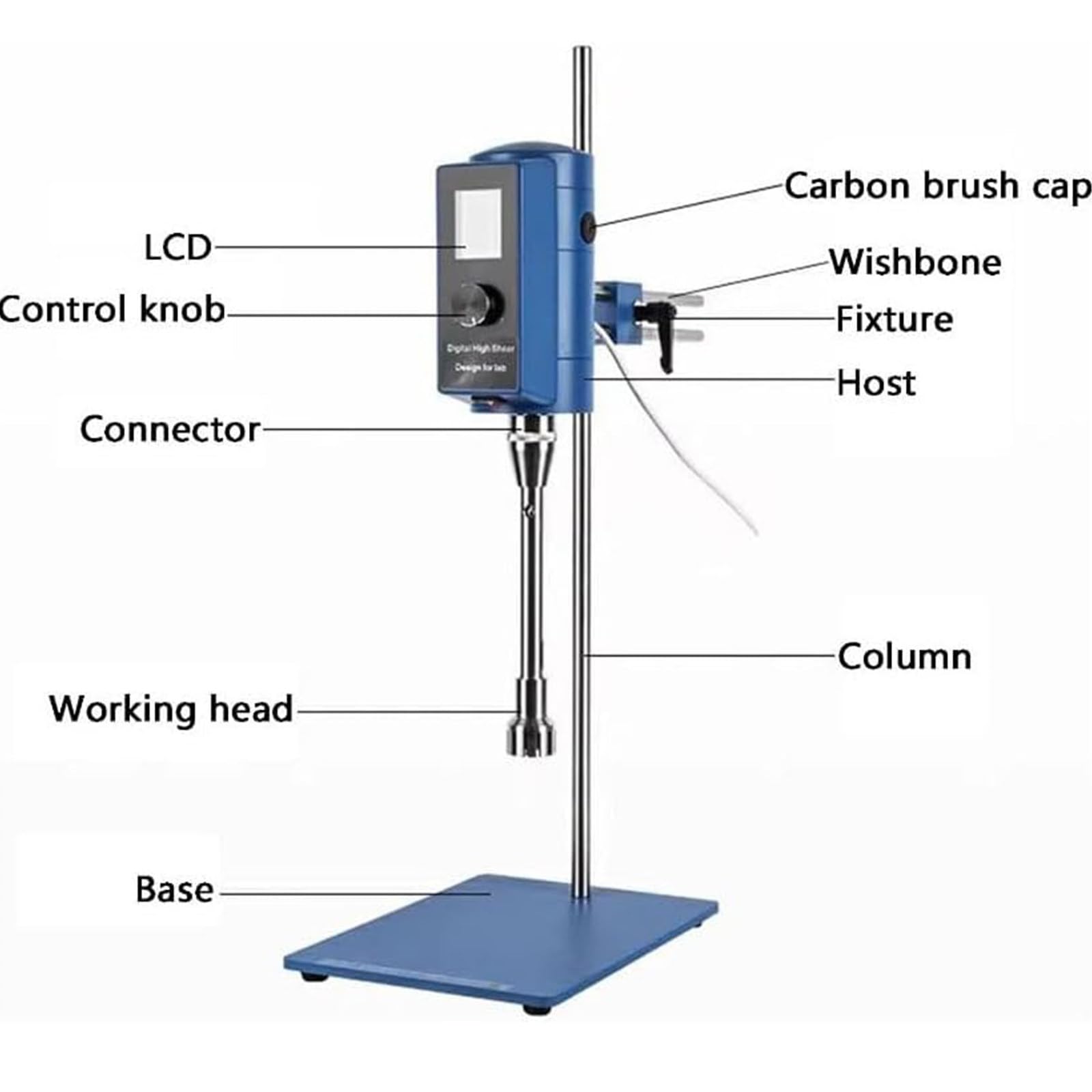 Hochgeschwindigkeits-Homogenisator, einstellbarer Labor-Dispergier-Emulgator, 2000–28000 U/min, mit LCD-Display und Timer