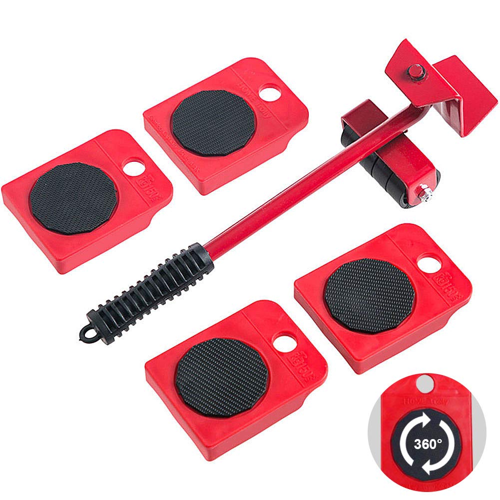 DprofyFurniture Lifter Mover Tool Set - Heavy Duty Furniture Lifter with 4 Sliders for Easy and Safe Moving, 360 Degree Rotatable Pads, Suitable for Sofas, and Refrigerators