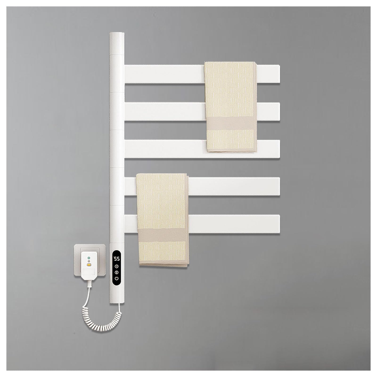 Chauffe-serviettes rotatif 180° avec minuterie LED pour un séchage précis