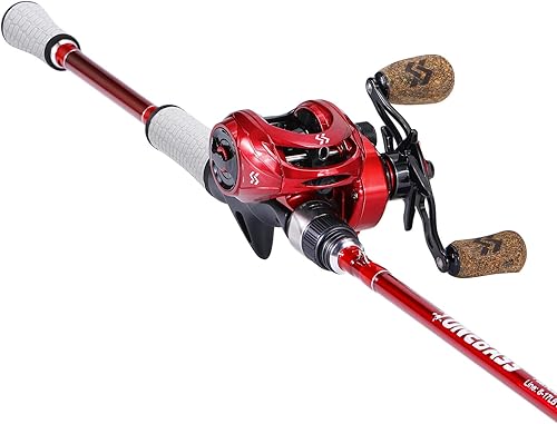 Miniatura 8 de One Bass Spirit Flame - Carrete de caña de pescar Spinning & Baitcasting con grafito 2 piezas en blanco, guías de acero inoxidable