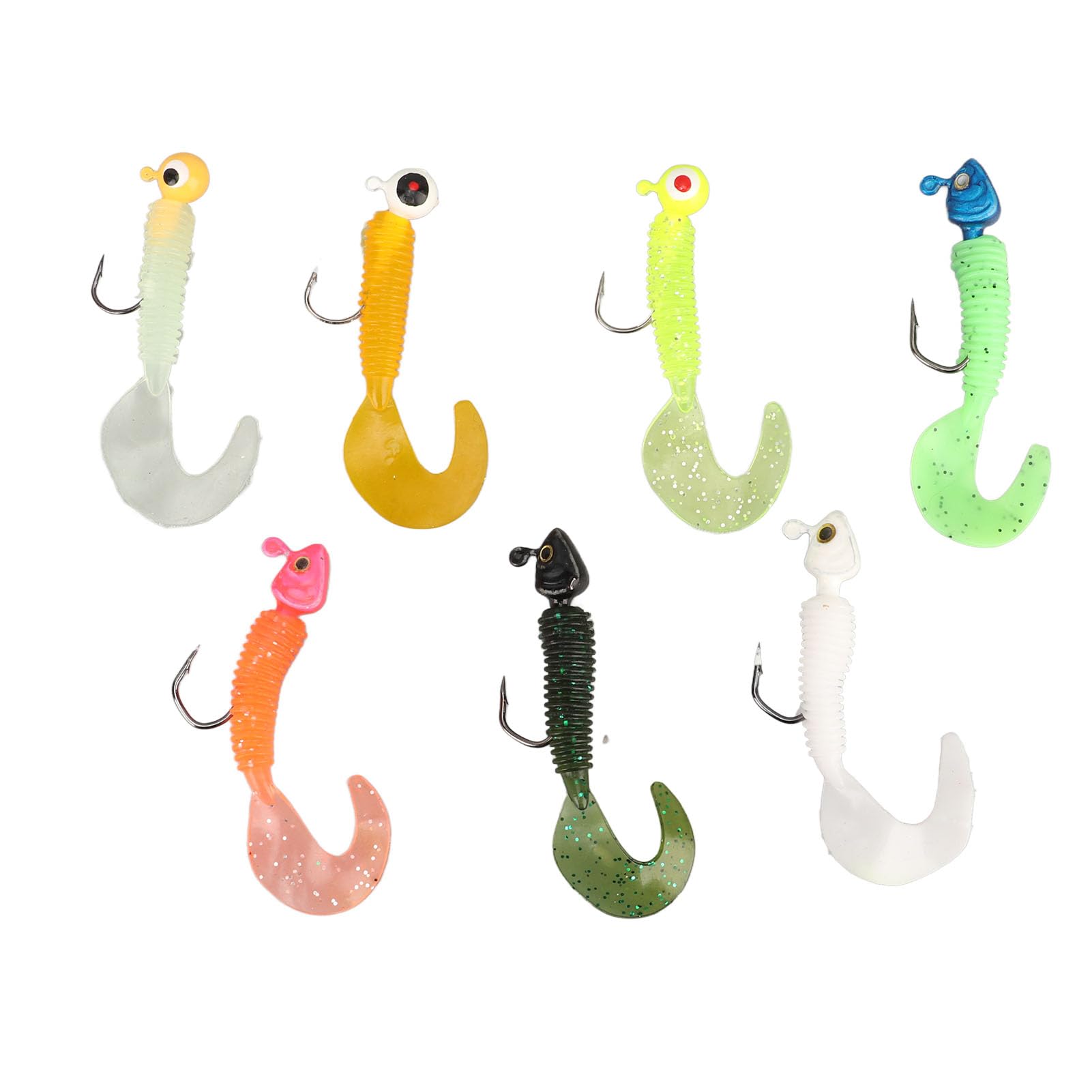 Lot De 100 Leurres Souples – 5 Couleurs, Tailles Mixtes, Haute Simulation, Pour Eau Douce/mer Et Pêche Luya