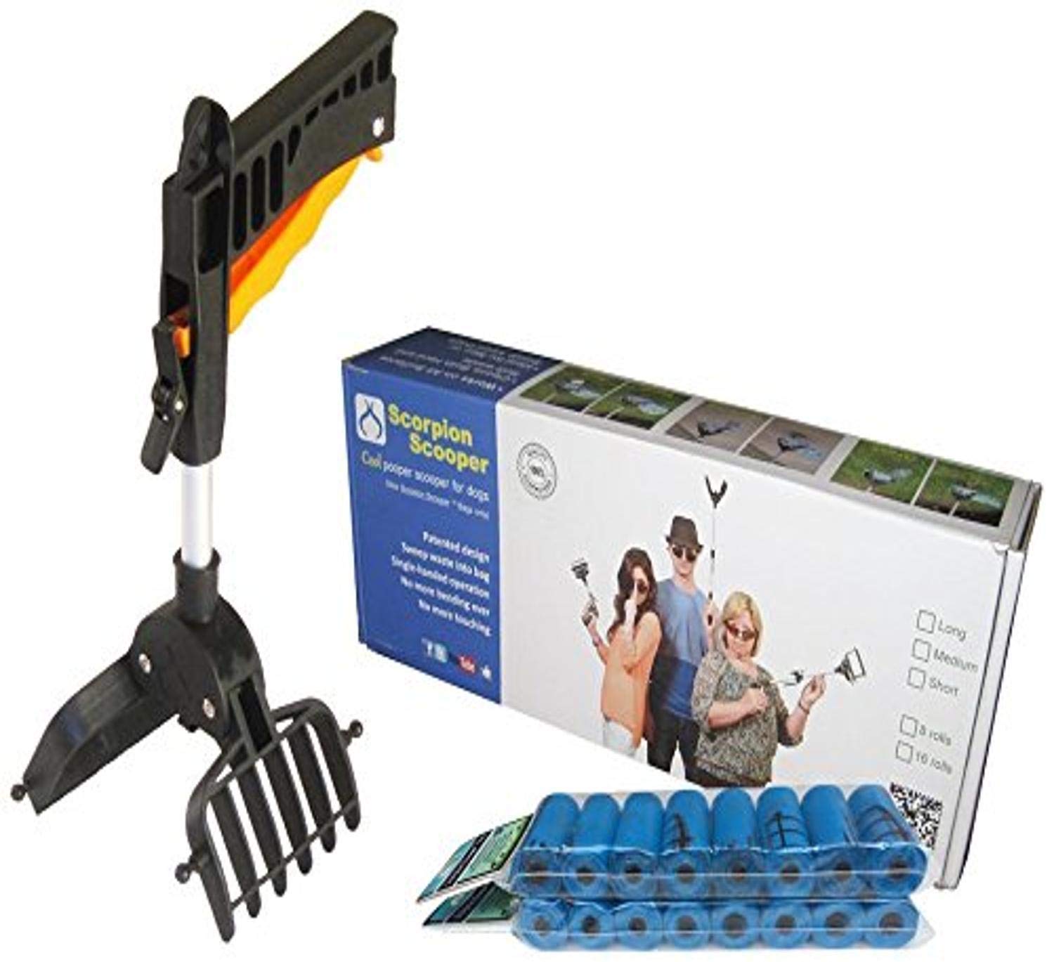 Dog Pooper Walker, Silver Black, 11-Inch