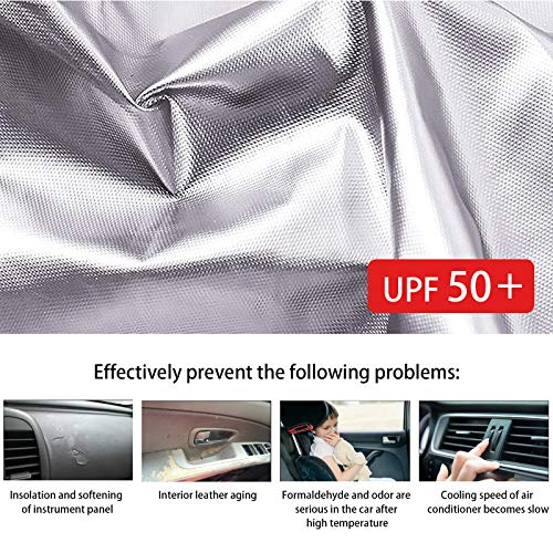 Car Summer Windshield Sunshade, Front Windshield Umbrella Sunshade Vehicle Cool with Storage Bag,Car Sunscreen Cooling Sunshade Outdoor Sun Foldable