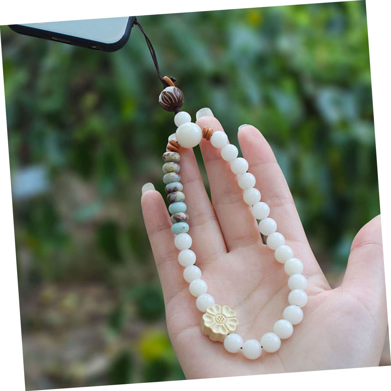 BESTonZON 5 Piezas cadena de teléfono móvil de jade teléfono inteligente cordón para colgar el teléfono despacho accesorios Accesorio móvil cordones colgantes cuerdas para celular