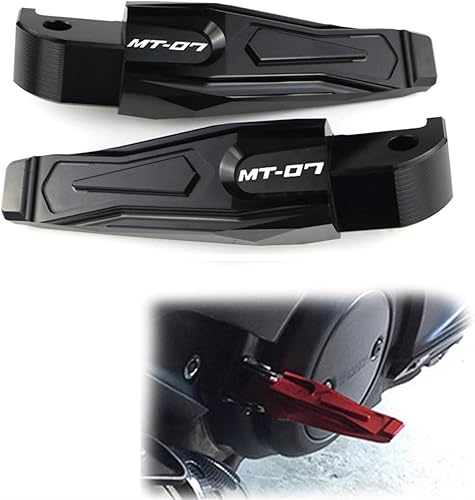 Pedal de pie para Yamaha MT-07 MT07 MT 07 2013 2014 2015 2016 2017 2018 2019 CNC Reposapiés de pie para motocicleta trasero del pasajero, pedal de