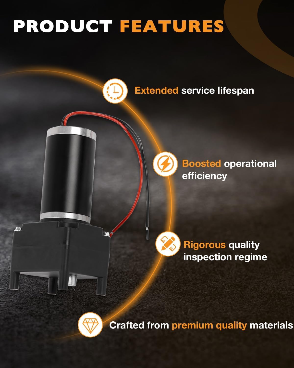 LG-142178 Landing Gear Motor Fit for Fifth-Wheel RVs, 5500 LBS Power Landing Gear Motor Compatible with Landing/Venture/Atwood/Stromberg Carlson Landing Gear Systems, Replaces # LC-142178