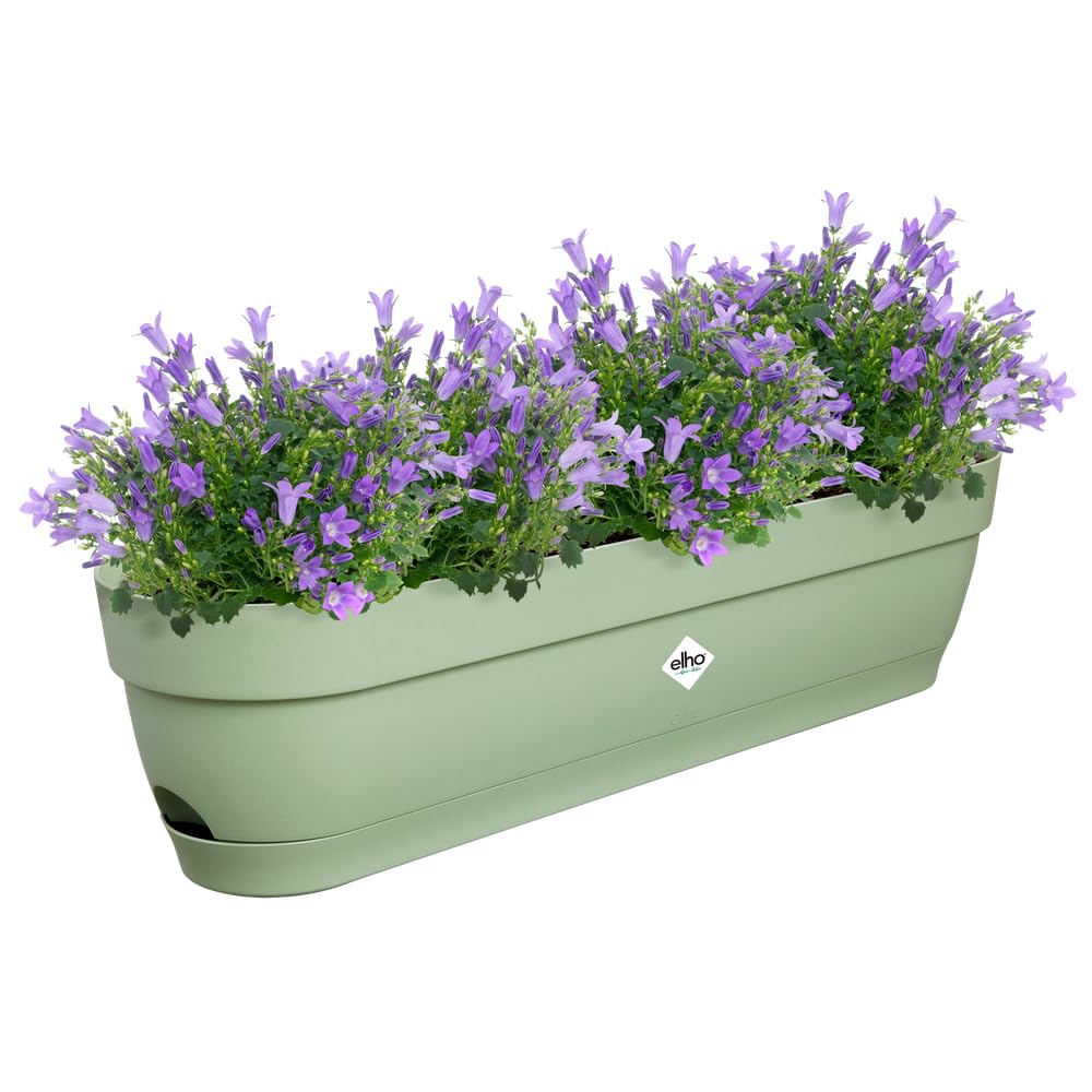 elho Vibia Campana Trough 70 - Planter for Balcony - Ø 69.0 x H 17.0 cm - Green/Pistachio Green