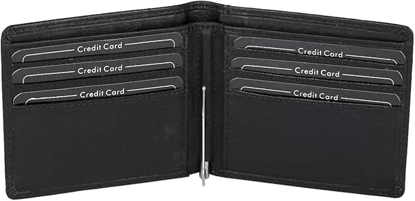 LEAS Fermasoldi in Pelle con Protezione RFID