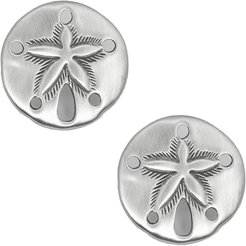 Costello Coastal - Perillas de dólar de arena (pequeñas, 2 unidades)  Colección de herrajes de peltre