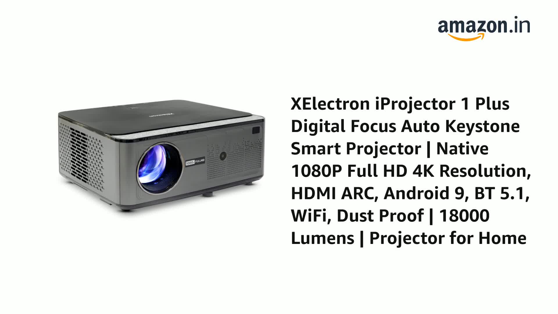 XElectron iProjector 1 Remote Focus Auto Keystone Smart Android