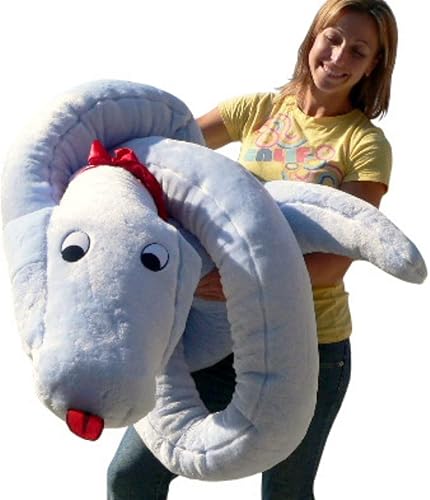 Miniatura 2 de Big Plush Serpiente gigante de peluche de 18 pies de largo, absolutamente enorme, color: azul cielo, fabricado en Estados Unidos