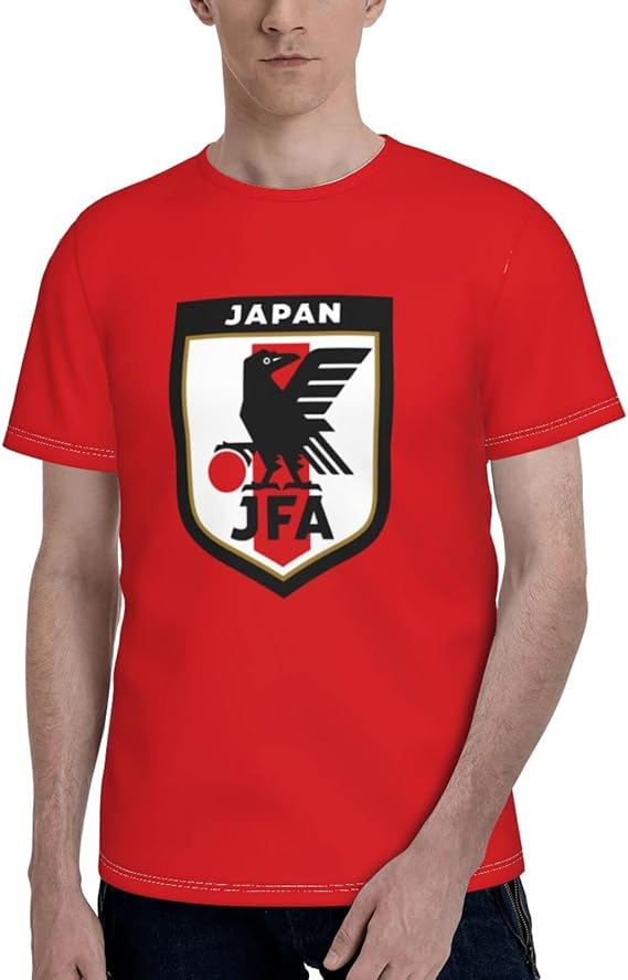 Amazon Co Jp ルーズファッションtシャツサッカー日本代表 クラシックフィットネストレーニングウェアスポーツウェア半袖トップクイックドライ通気性クリエイティブデザイン3dプリントカジュアルユニセックス ファッション