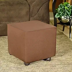 Capa De Puff Quadrado Plus Premium Elastex Marrom