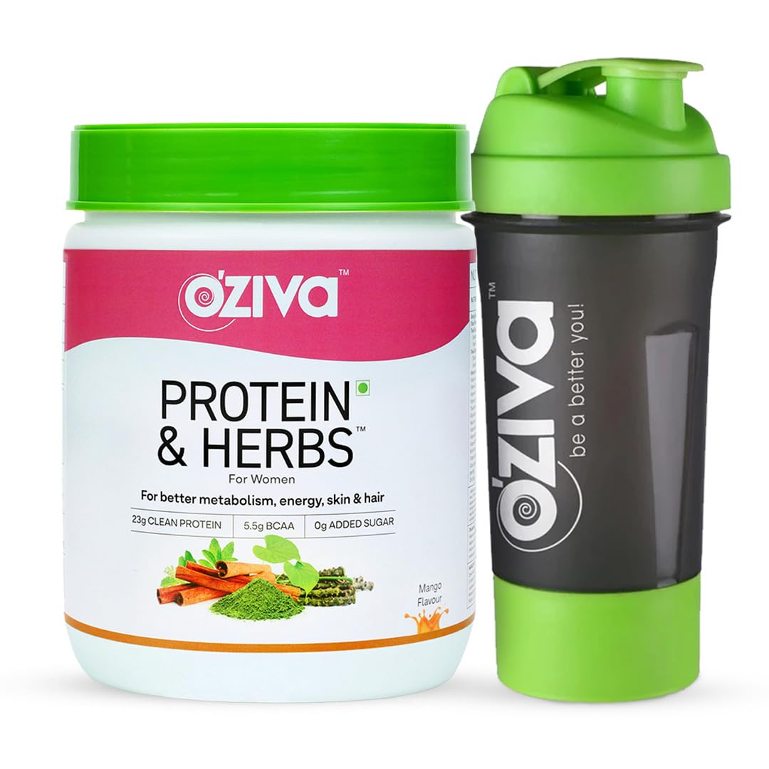 OZiva Protein & Herbs for Women to Reduce Body Fat, Manage Weight & Metabolism | Protein Powder for Women with 23g Whey Protein, No Added Sugar, Certified Clean 500gm (Mango + Shaker) (B0CWPGLYTN) Amazon Price History, Amazon Price Tracker