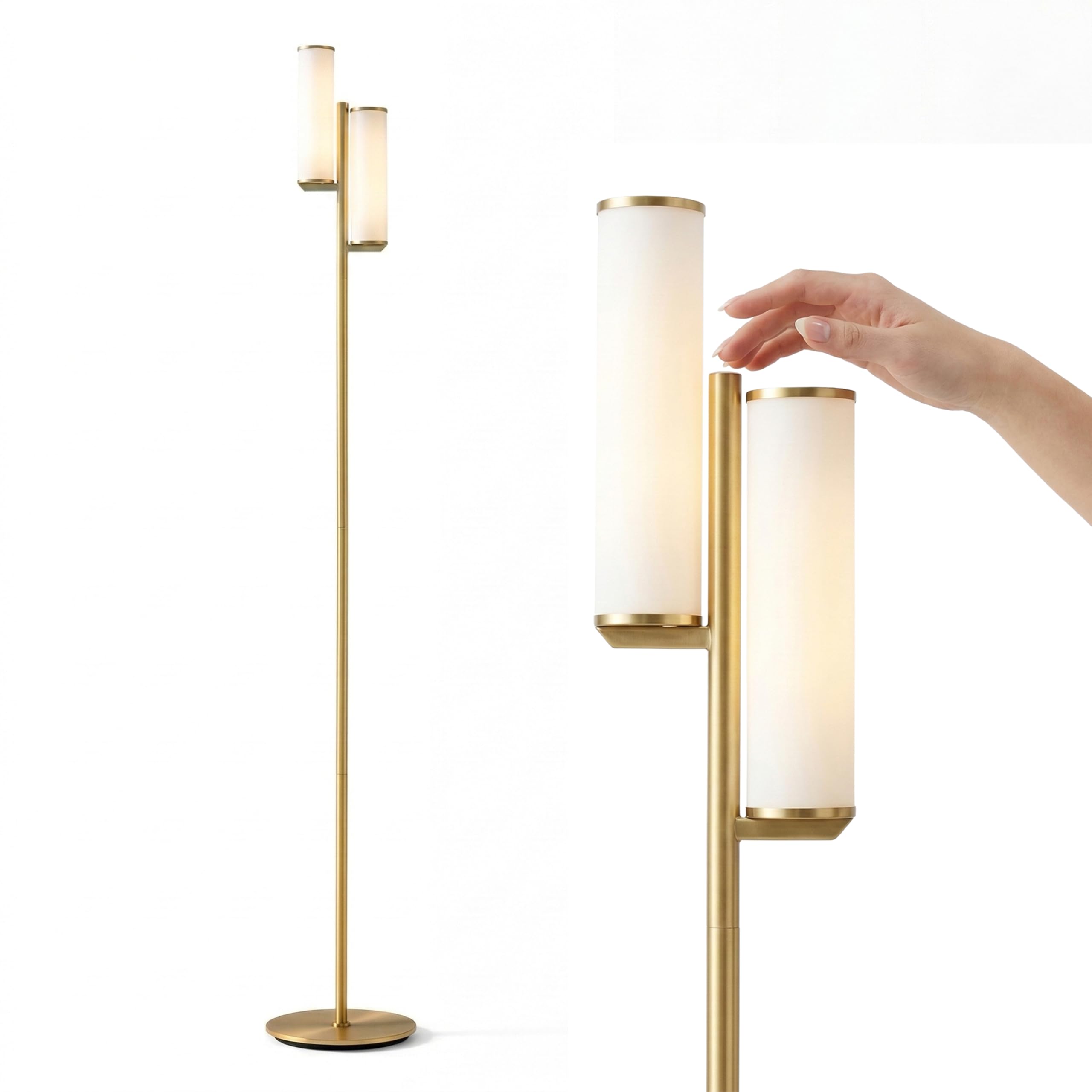 Brightech Gemini Dimmable Floor Lamp with Two Lights