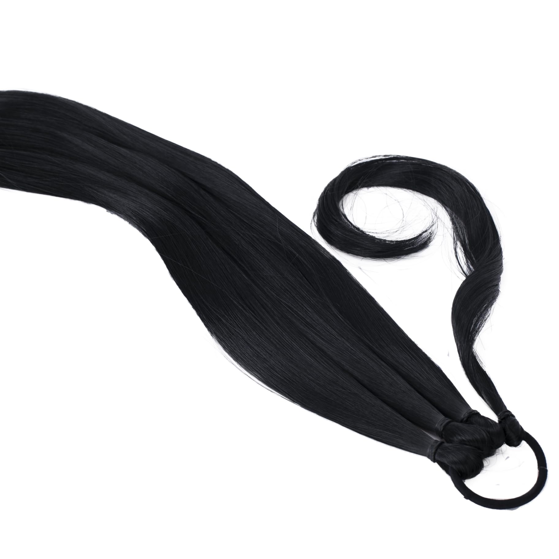 CAISHA 30" Hair Piece Ponytail Hair Extensions Braid For Braiding Black HEZ100, black #1 HEZ100 - Image 4