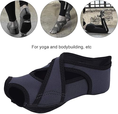 Miniatura 4 de Calcetines de yoga para mujer, antideslizantes, para entrenamiento, sin dedos, calcetines para yoga, pilates, ballet y danza